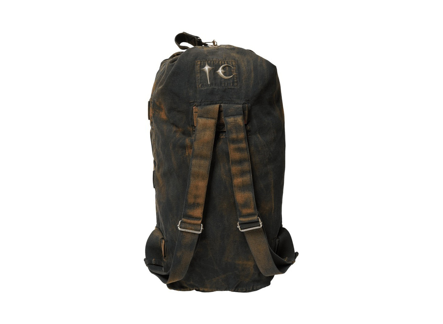 Thug Club Two Tone Washed Canvas Duffle Bag in Rust Black