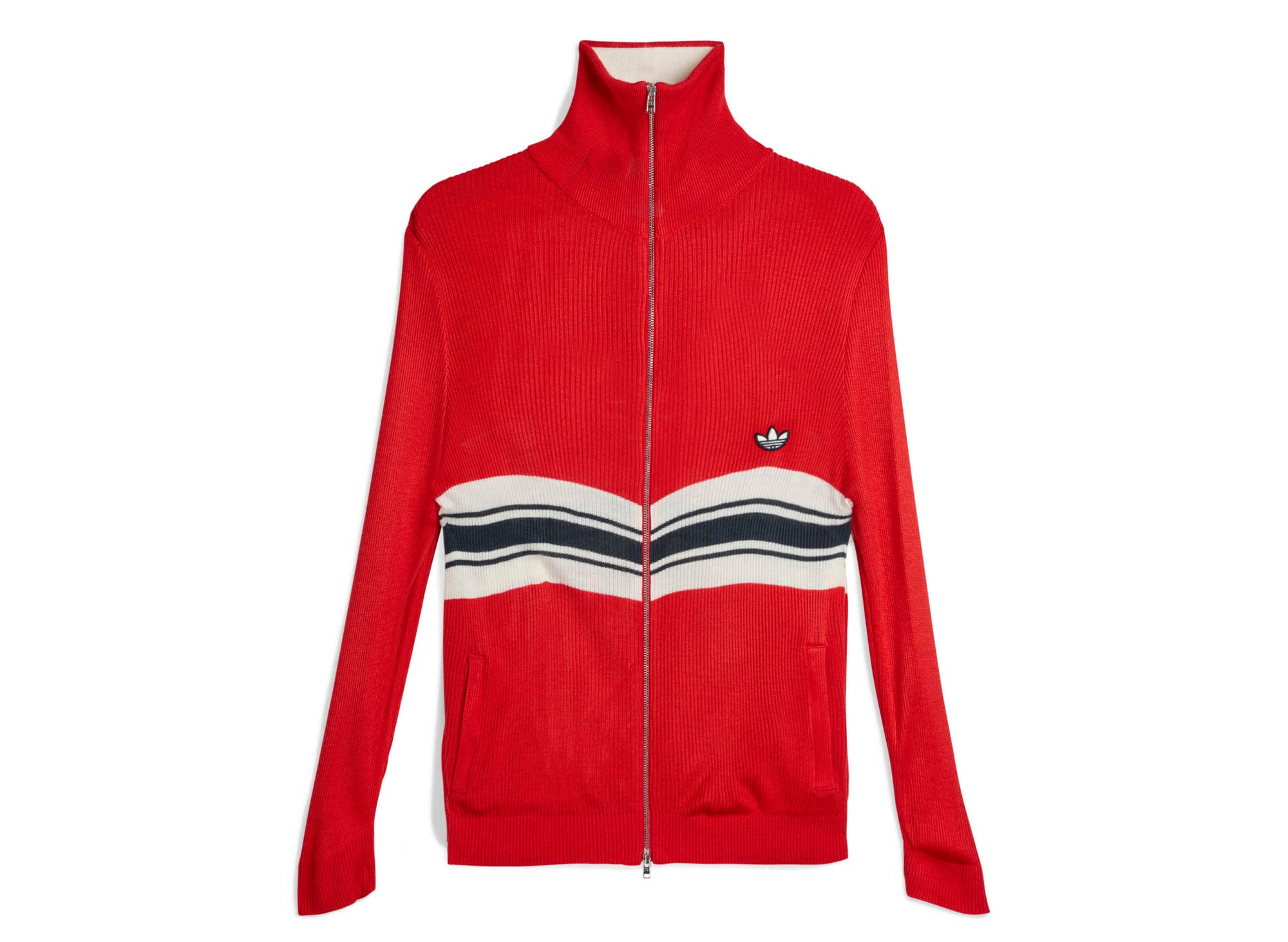 Women's Adidas Wales Bonner Knit Track Top in Better Scarlet