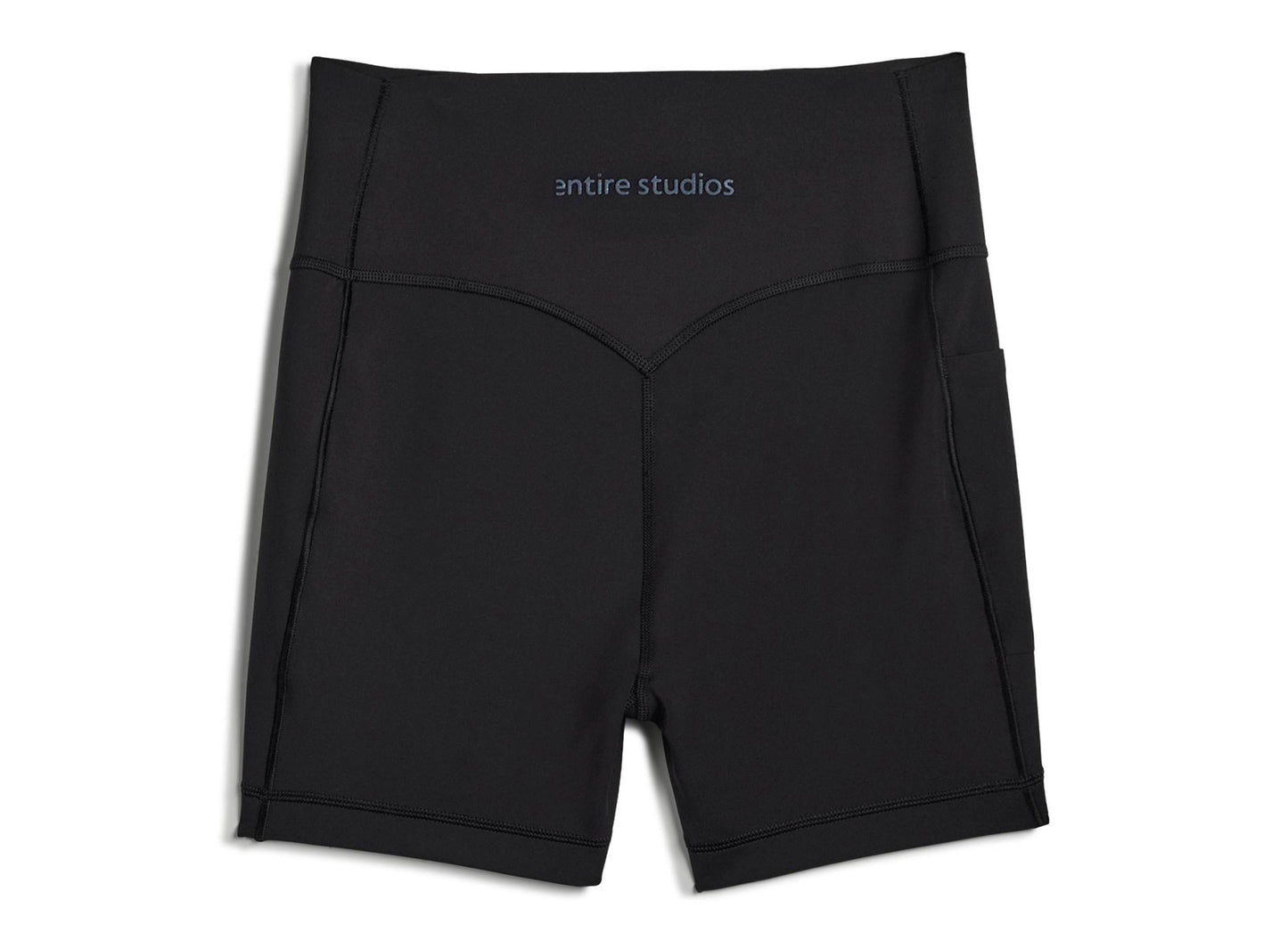 Women's Adidas x Entire Studios Optime Short Training Leggings in Black — view 8