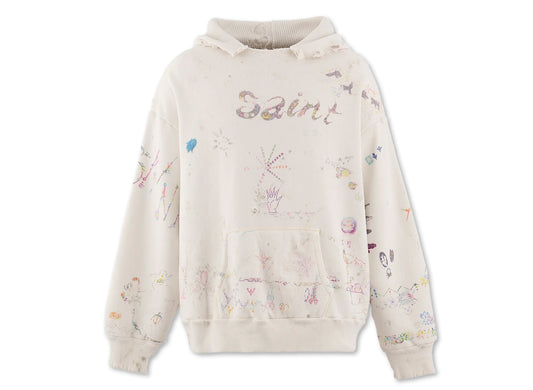 Saint Michael 'Coco Double Face' Hoodie in White