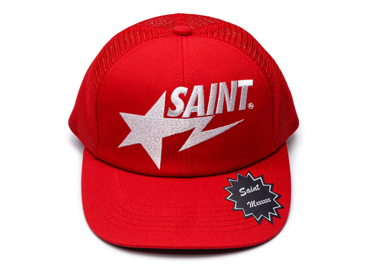 Saint Michael BAPE Mesh Cap in Red