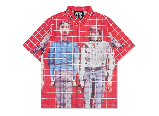 Pleasures x Talking Heads Food Button Up in Red