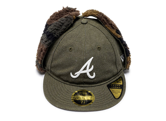 New Era Camo Dog Ear Atlanta Braves Fitted Hat