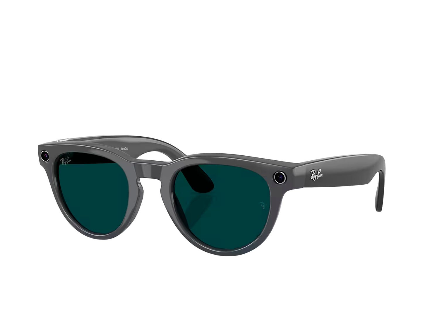 Ray-Ban Meta Headliner (Gen 2) Sunglasses in Shiny Asteroid Grey w/ Transitions Emerald Lenses