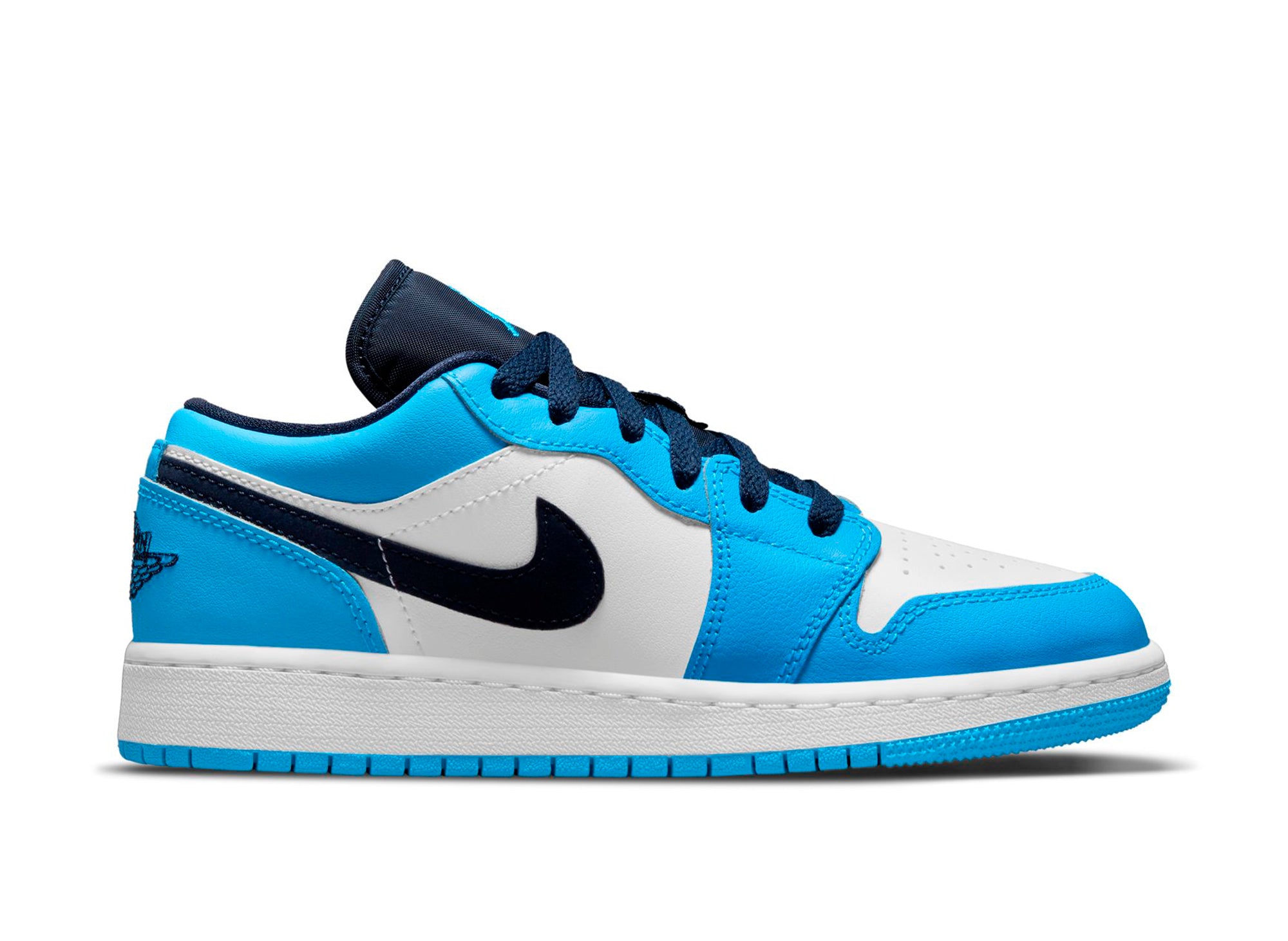 GS Air Jordan 1 Low 'White / Dark Powder Blue' – Oneness Boutique