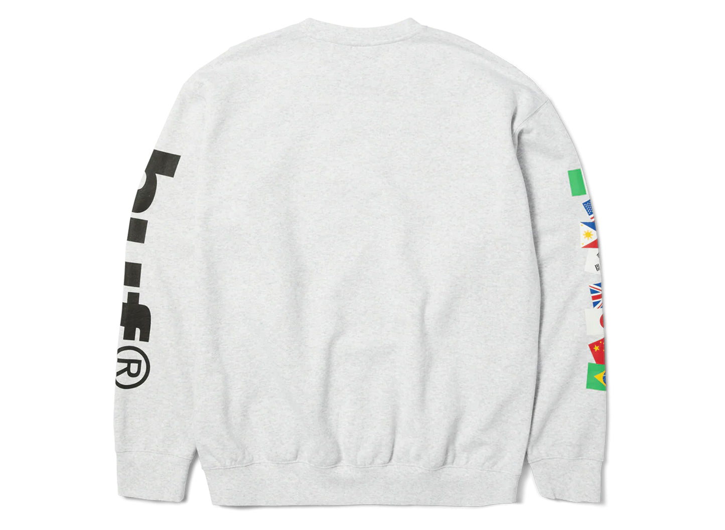 HUF x Mickey Worldwide Tour Crewneck in Heather Grey