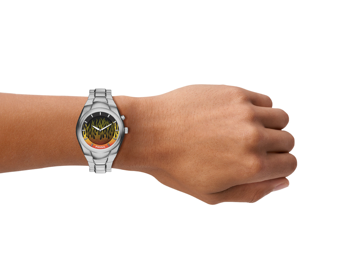 Fossil Big Tic Orange Flame Watch