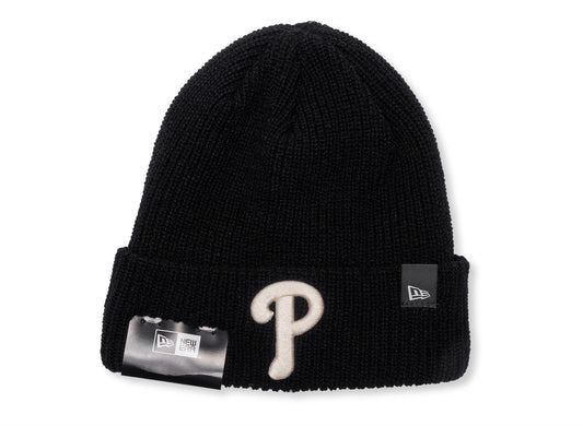 New Era MLB Black Cashmere Knit Philadelphia Phillies Beanie