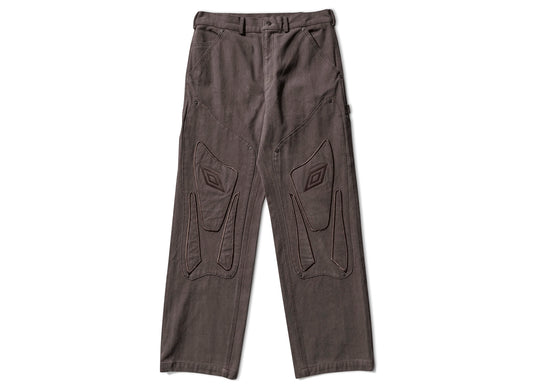 Umbro Shinguard Canvas Pants Black Olive in Brown