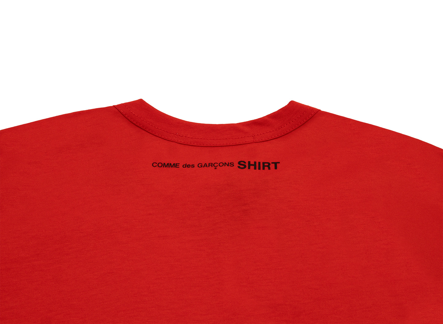 Comme des Garçons SHIRT Logo Tee Oversized in Red