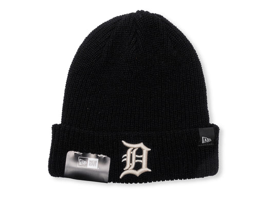 New Era MLB Black Cashmere Knit Detroit Tigers Beanie
