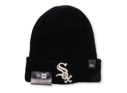 New Era MLB Black Cashmere Knit Chicago White Sox Beanie