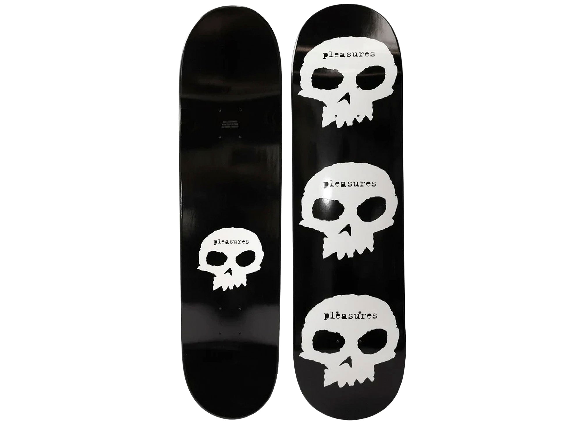 Pleasures x Zero Black Skulls Skate Deck in Black – Oneness Boutique