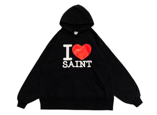 Saint Michael 'I Love Saint' Hoodie in Black