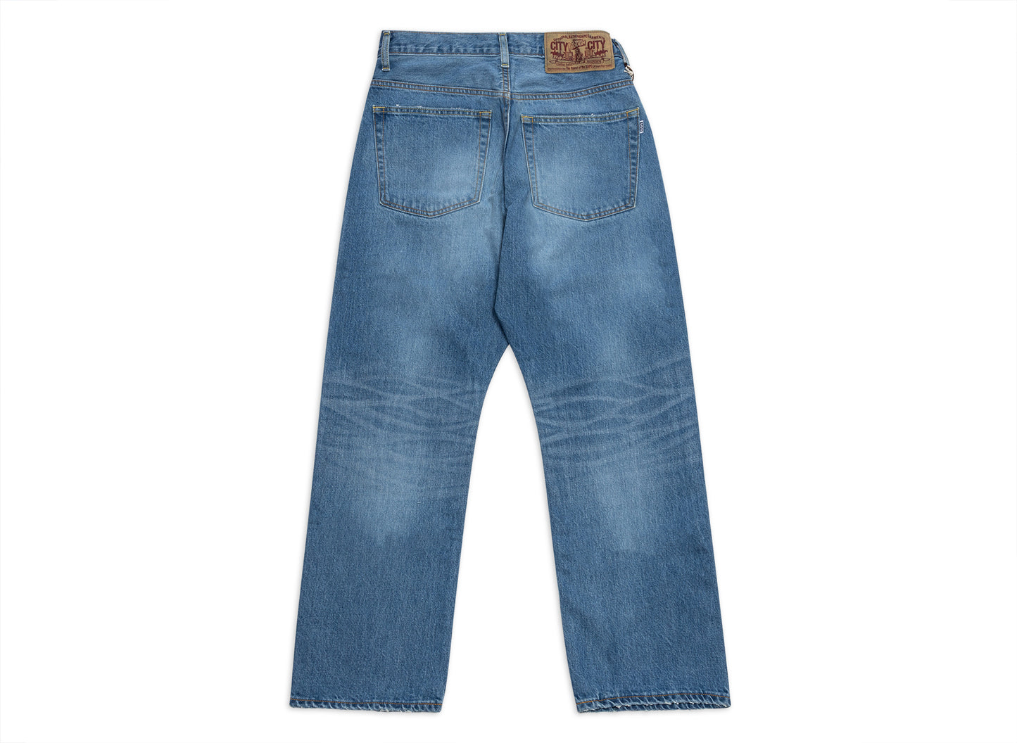 A Bathing Ape Shark Loose Fit 13 Oz Denim Pants in Indigo