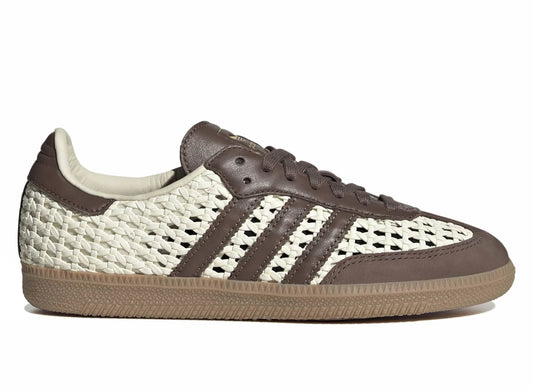 Women's Adidas Samba OG 'Basketweave' in Cream White / Earth Strata