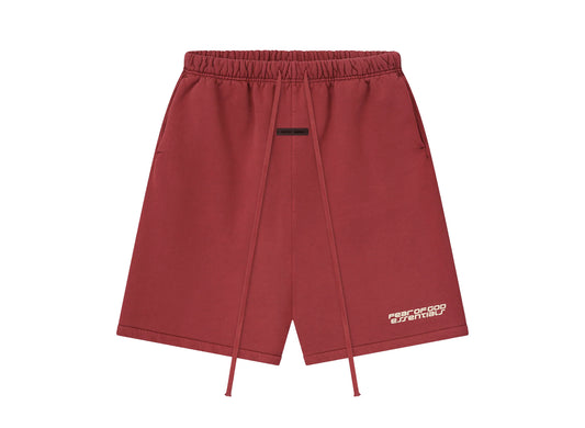 Fear of God Essentials Relaxed Sweatshort 'Crimson'