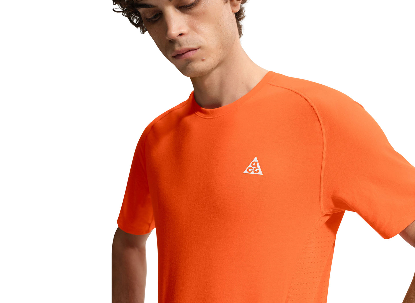 Nike ACG "Solar Chase" Dri-FIT ADV Trail Running Tee in Safety Orange