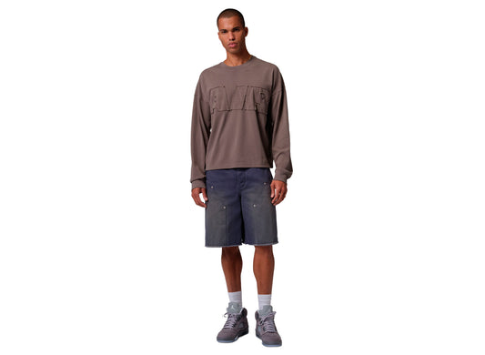 Jordan Air Long-Sleeve OS Tee in Cave Stone