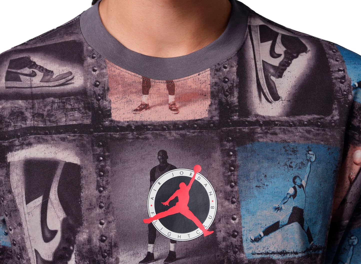 Jordan Flight Club Printed T-Shirt in Sail