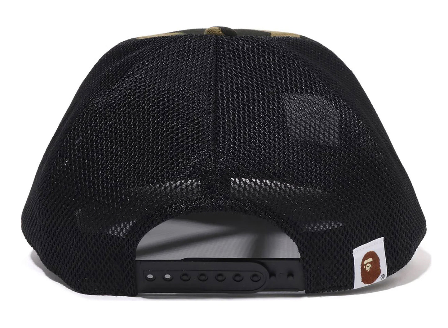 A Bathing Ape 1st Camo College Mesh Cap in Green