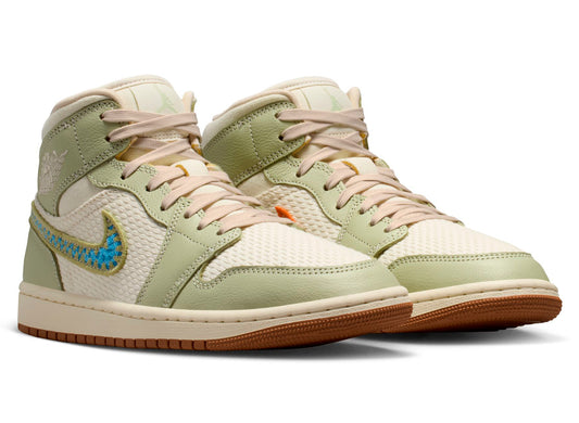 Women's Air Jordan 1 Mid SE in Olive Aura