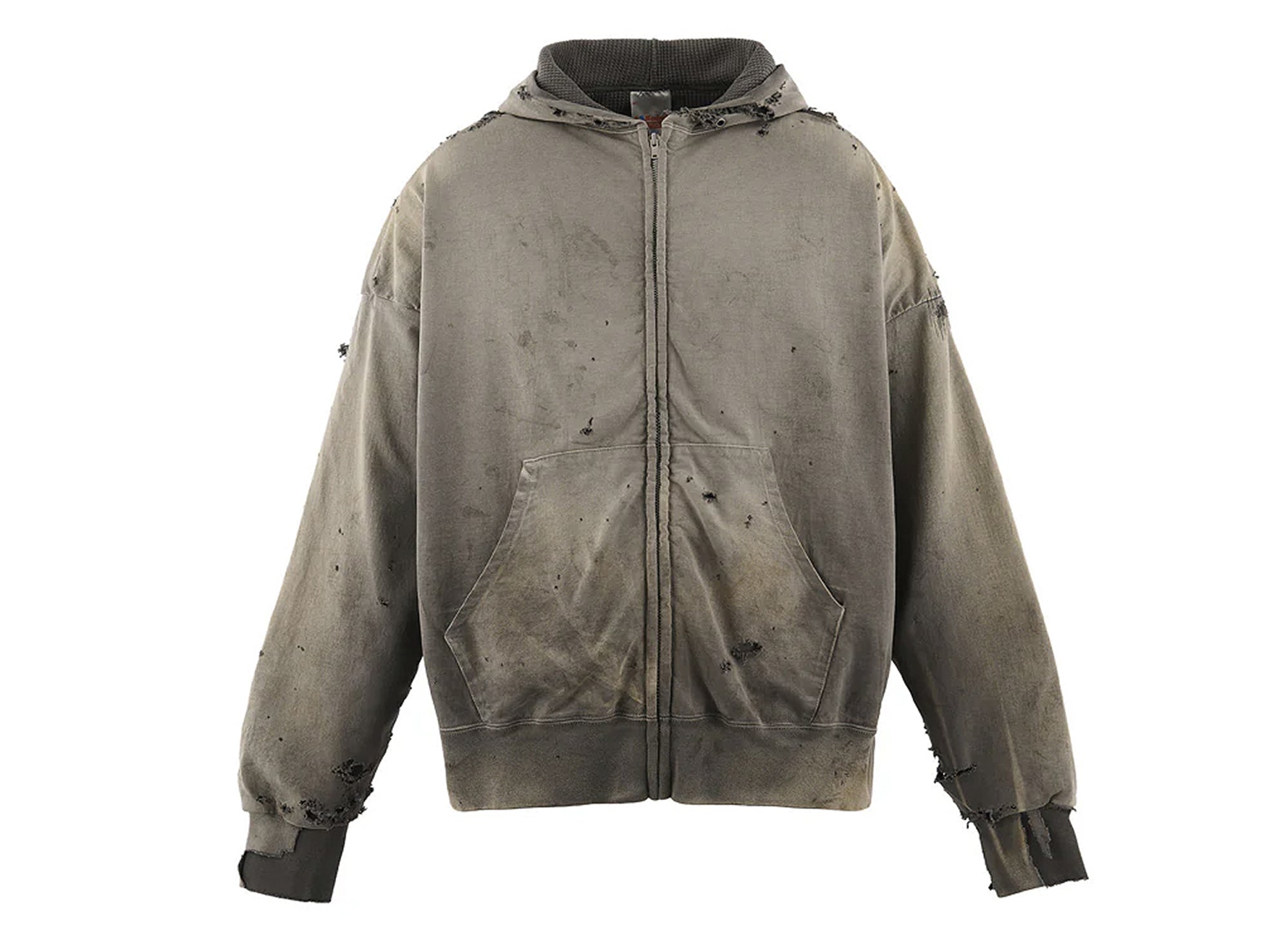 Saint Michael Double Face Zip Hoodie in Charcoal – Oneness Boutique