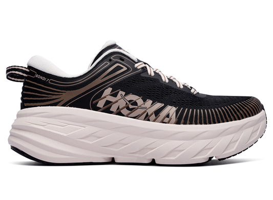 Women's Hoka Bondi 7 'Black / Rose Cream'