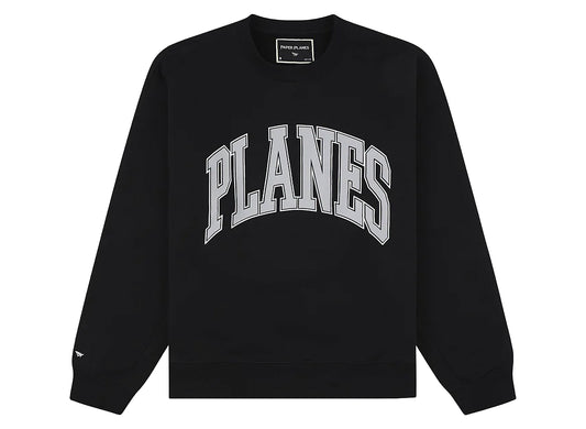 Paper Planes Collegiate Crewneck in Black