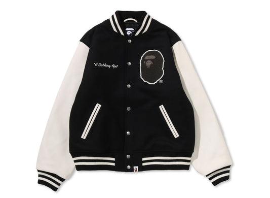 A Bathing Ape BAPE University Varsity Jacket in Black