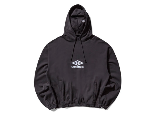 Umbro Og Logo Mask Hoodie in Washed Black