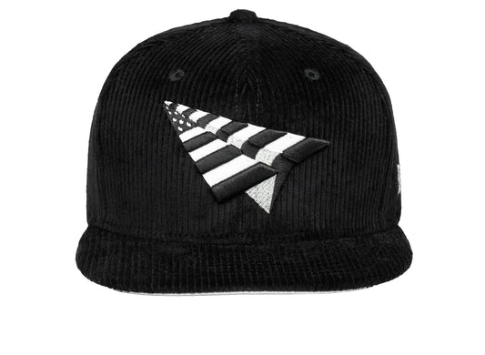 Paper Planes The Original Corduroy 59Fifty Fitted Crown Hat in Black