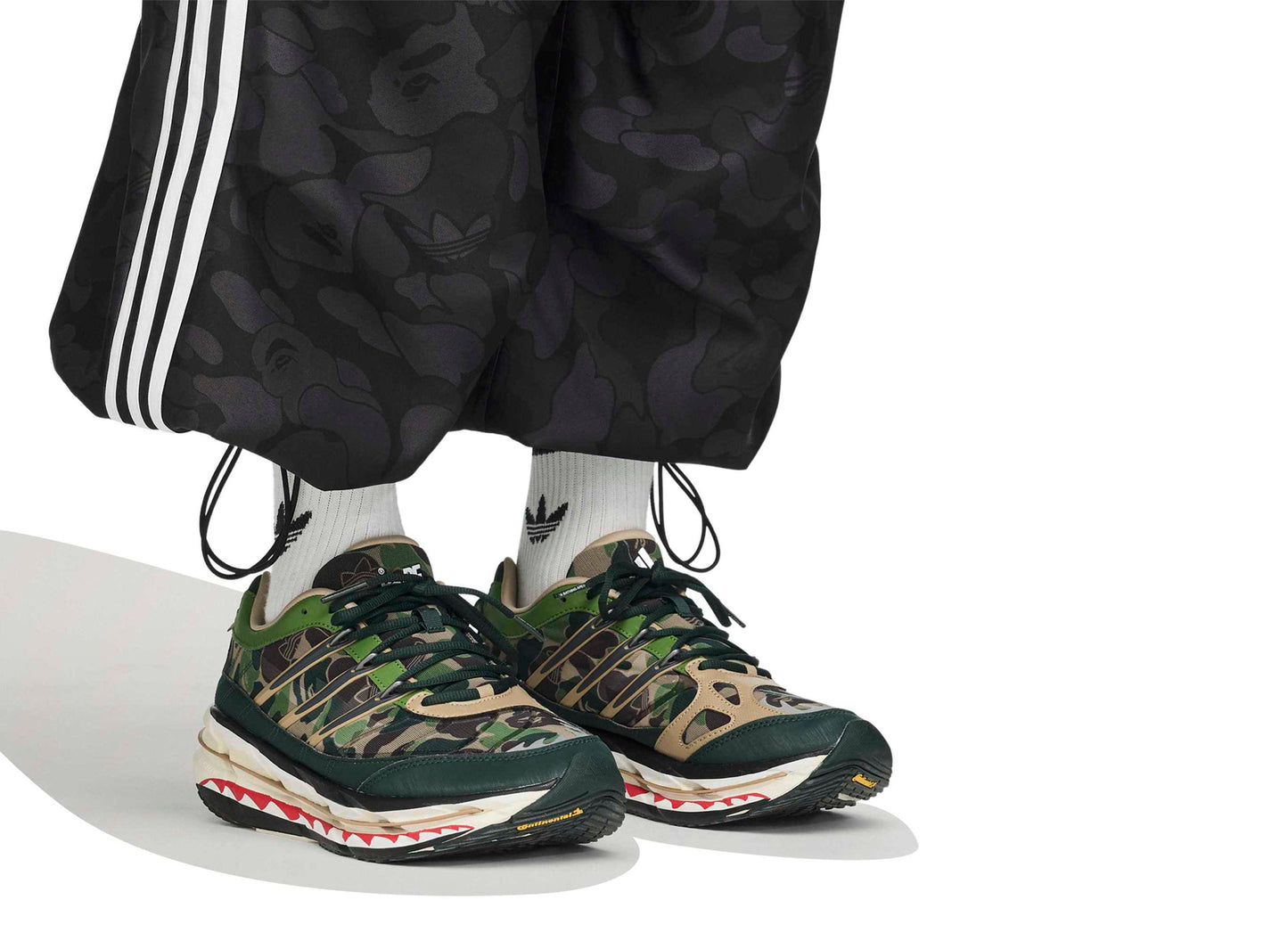 Adidas BAPE Jacquard Pants in Black