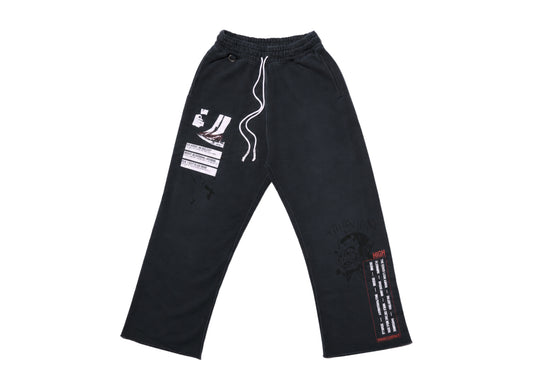 Paly Hollywood maintenance sweatpant vintage black — front