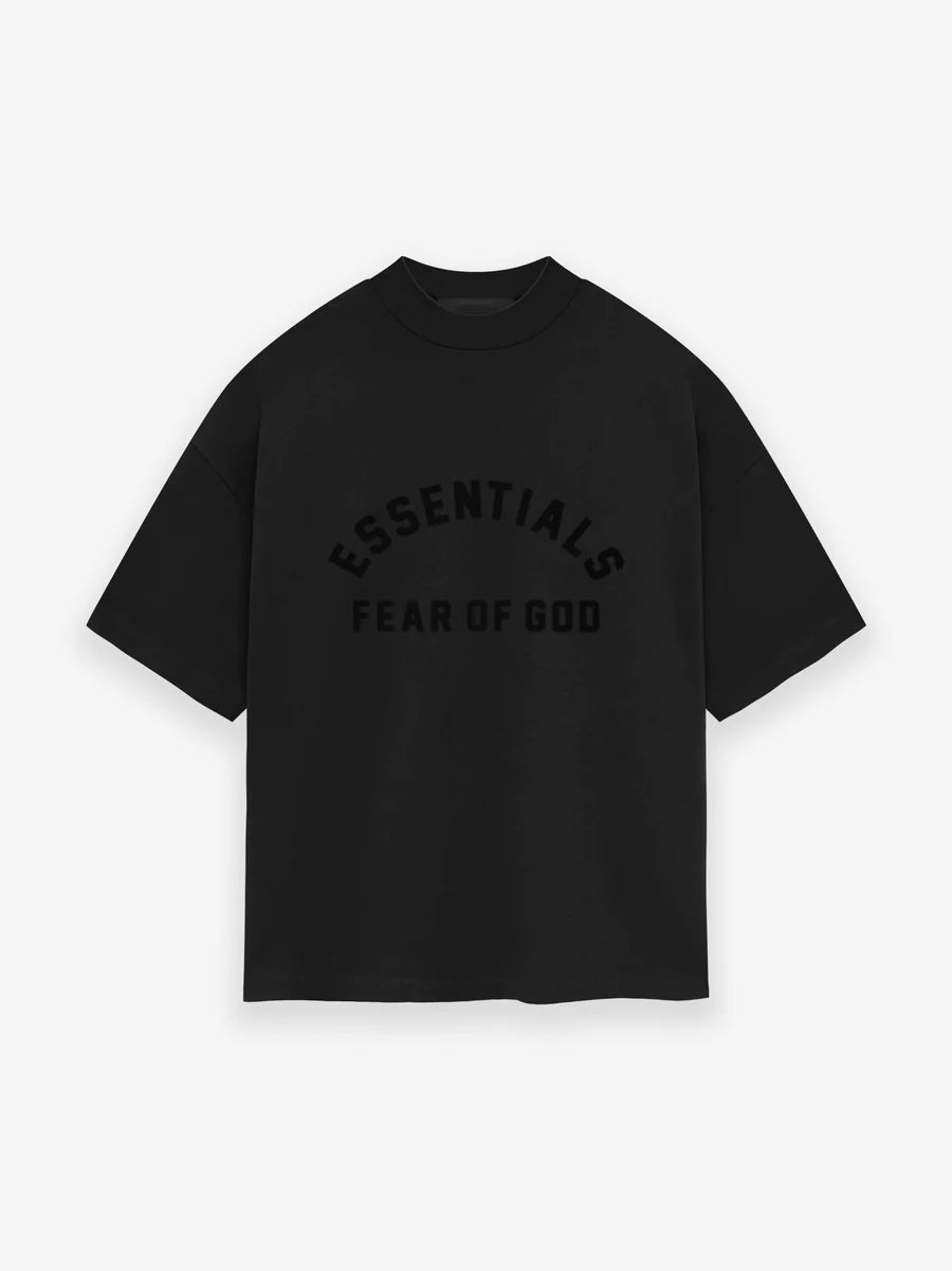 Fear of God Essentials Crewneck T-Shirt in Jet Black
