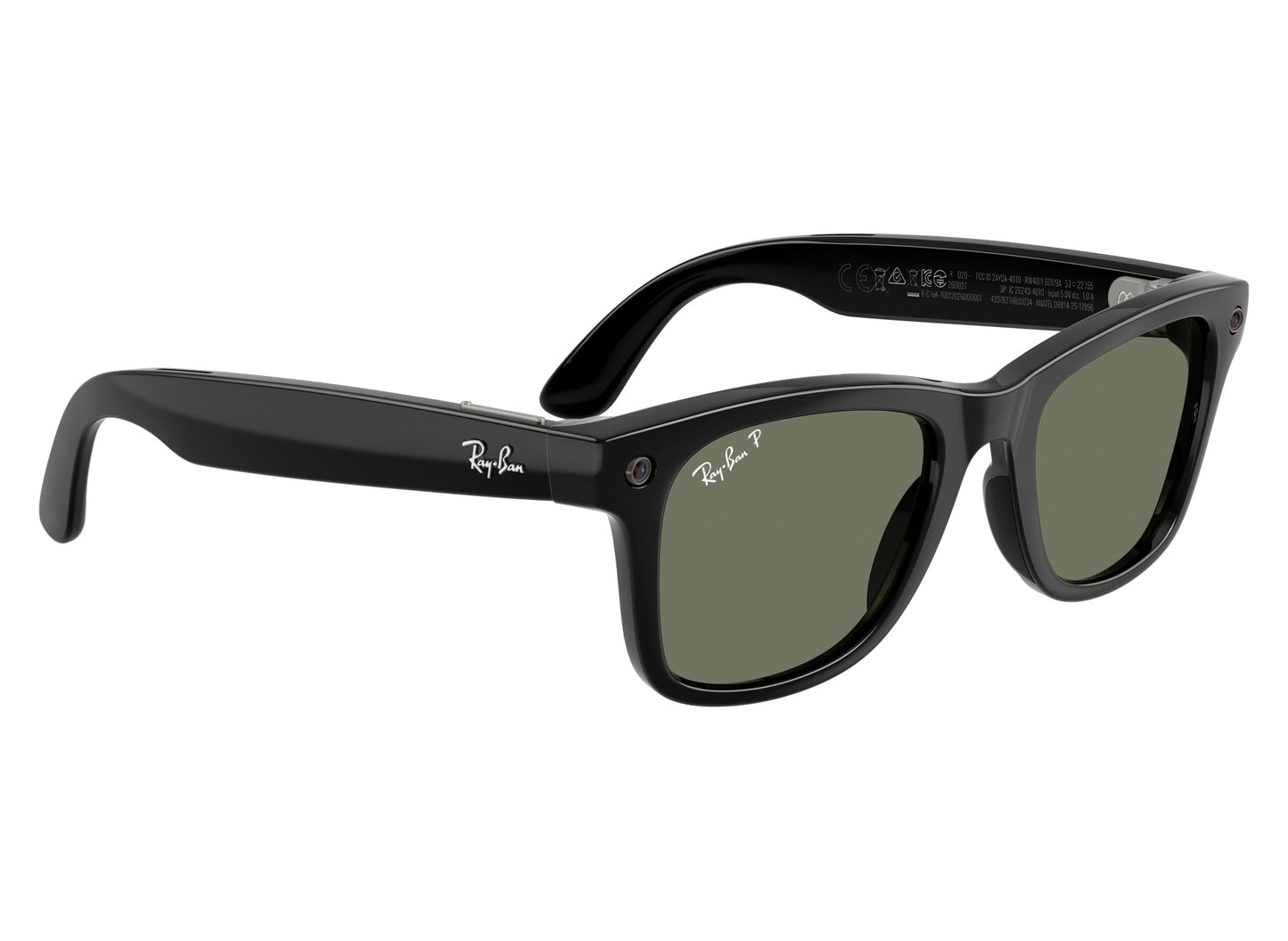 Ray-Ban Meta Wayfarer Gen 3 Shiny Black G15 Green Polar view 7