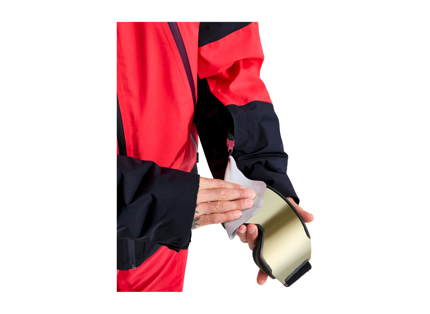 The North Face Snowsquall Jacket in Elevation Red / TNF Black