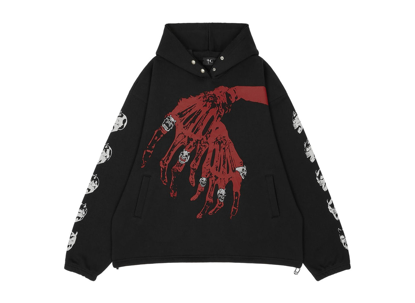 Thug Club TC Bone Cross Hoodie in Black