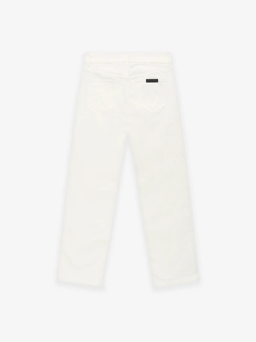 Fear of God Essentials Relaxed 5 Pocket Jeans in Cloud Dancer