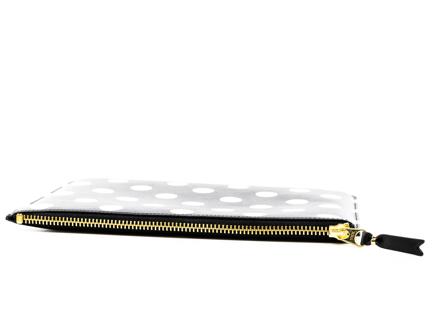 Comme des Garçon Polka Dots Printed Wallet in Black