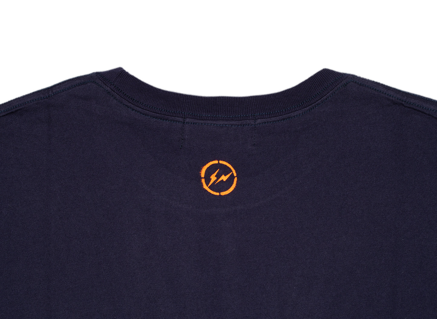 Medicom Toy Be@rtree x fragmentdesign 2020 Spray Logo Tee in Navy