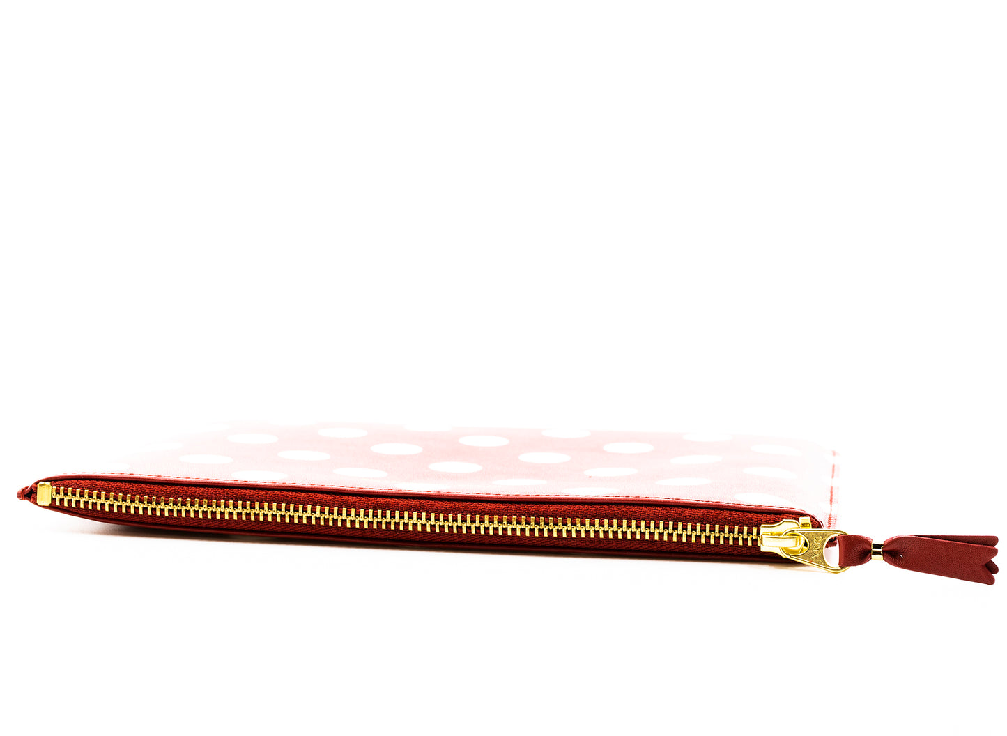 Comme des Garçon Polka Dots Printed Wallet in Red