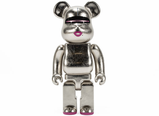 Medicom Toy Be@brick Kutani Hajime Sorayama X 2G Pure Platinum Leaf 400%