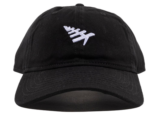 Paper Planes Overdye Dad Hat in Black