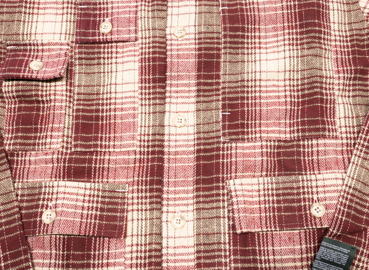 Reese Cooper Cargo Pocket Flannel Shirt in Red