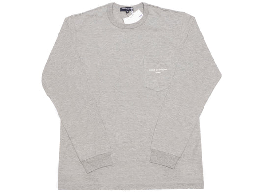 Comme des Garçons HOMME L/S Pocket Tee in Gray