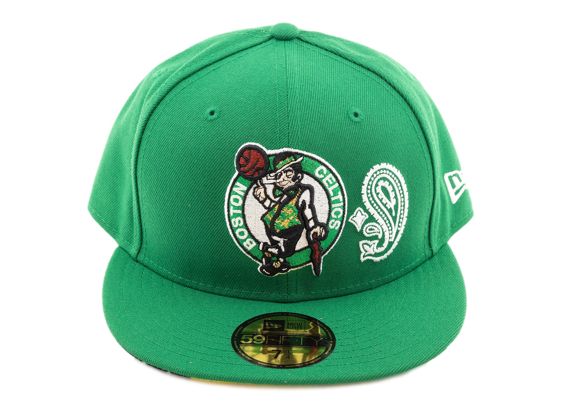 New Era Boston Celtics 59FIFTY Paisley Brim Fitted Hat 7 1/4