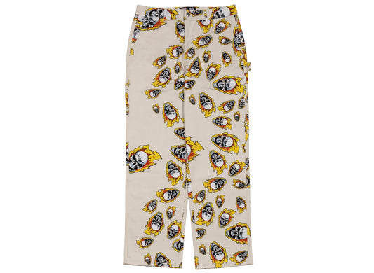 HUF Ghost Rider Painter Pants in Natural