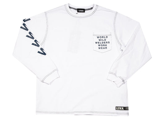 U.P.W.W. Basic Pocket L/S Tee 'White'