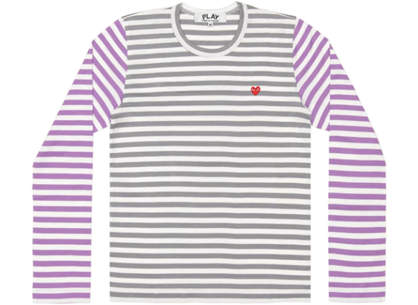 T-shirt manches longues rayé bicolore Comme des Garçons PLAY